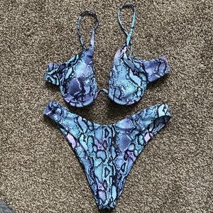 Snakeskin bikini set